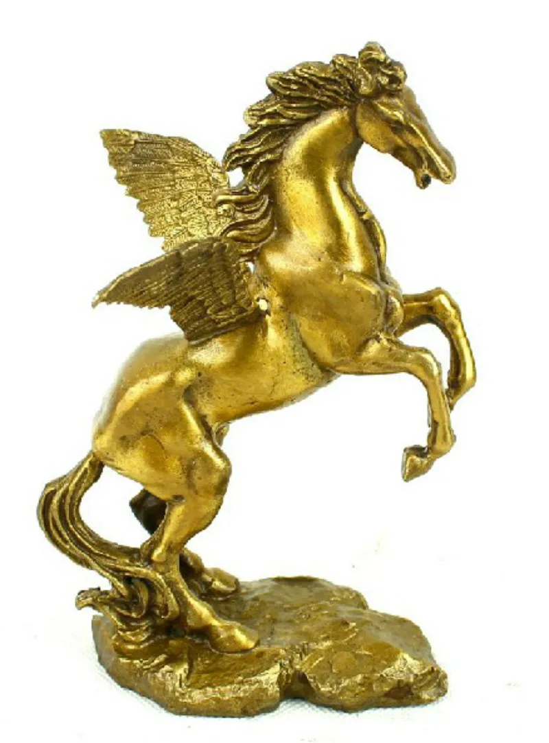 Коллекционные китайские медные животные Pegasus греческая мифология Крылатая муха