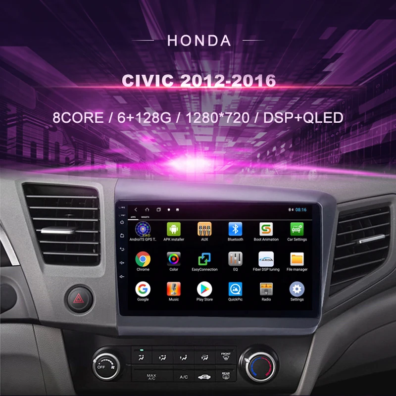 

Car DVD For Honda CIVIC (2012-2016) Car Radio Multimedia Video Player Navigation GPS Android 10.0 Double Din