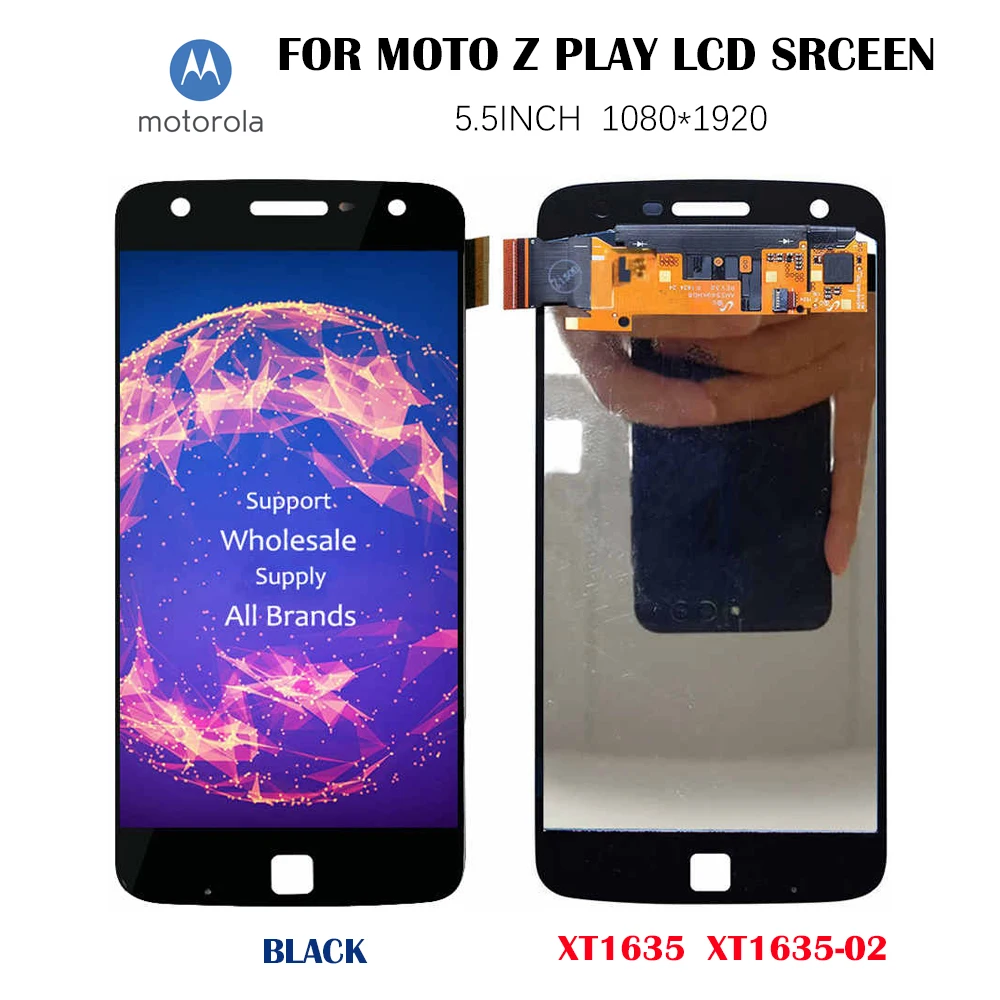 For Motorola Moto Z Play XT1635 XT1635-02 5.5&quot TFT LCD Display Touch Screen Digit izer Assembly Replacement LCDS | Мобильные
