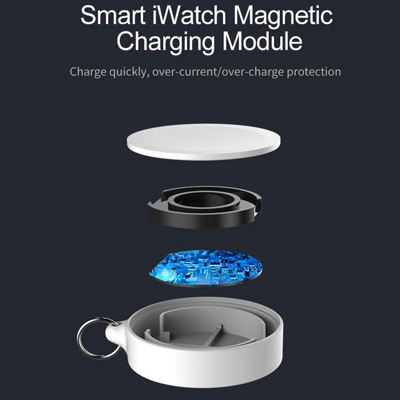 JKING часы Зарядное устройство для наручных часов Apple Watch, на возраст 1, 2, 3, 4, Беспроводной Зарядное устройство Портативный для путешествий на открытом воздухе QI Беспроводной зарядки