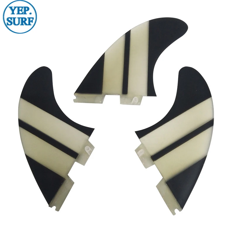 Доска для серфинга FCS2 G3/G5/G7/GL плавники черного цвета из стекловолокна Twinfin