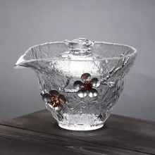 Миска гайвань оловянный Цветок японский стиль чайная чашка стекло Sancai Крышка Чаша чайник ручка горшок кунг-фу чай