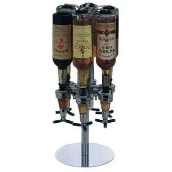 

6 Bottle Bar Caddy Liquor Dispenser Wine Storage Rack Holder