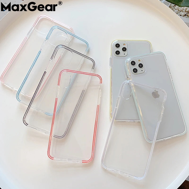 Прозрачные силиконовые чехлы для iPhone 11 Pro XS Max X XR 6 S 7 8 Plus мягкий ударопрочный чехол