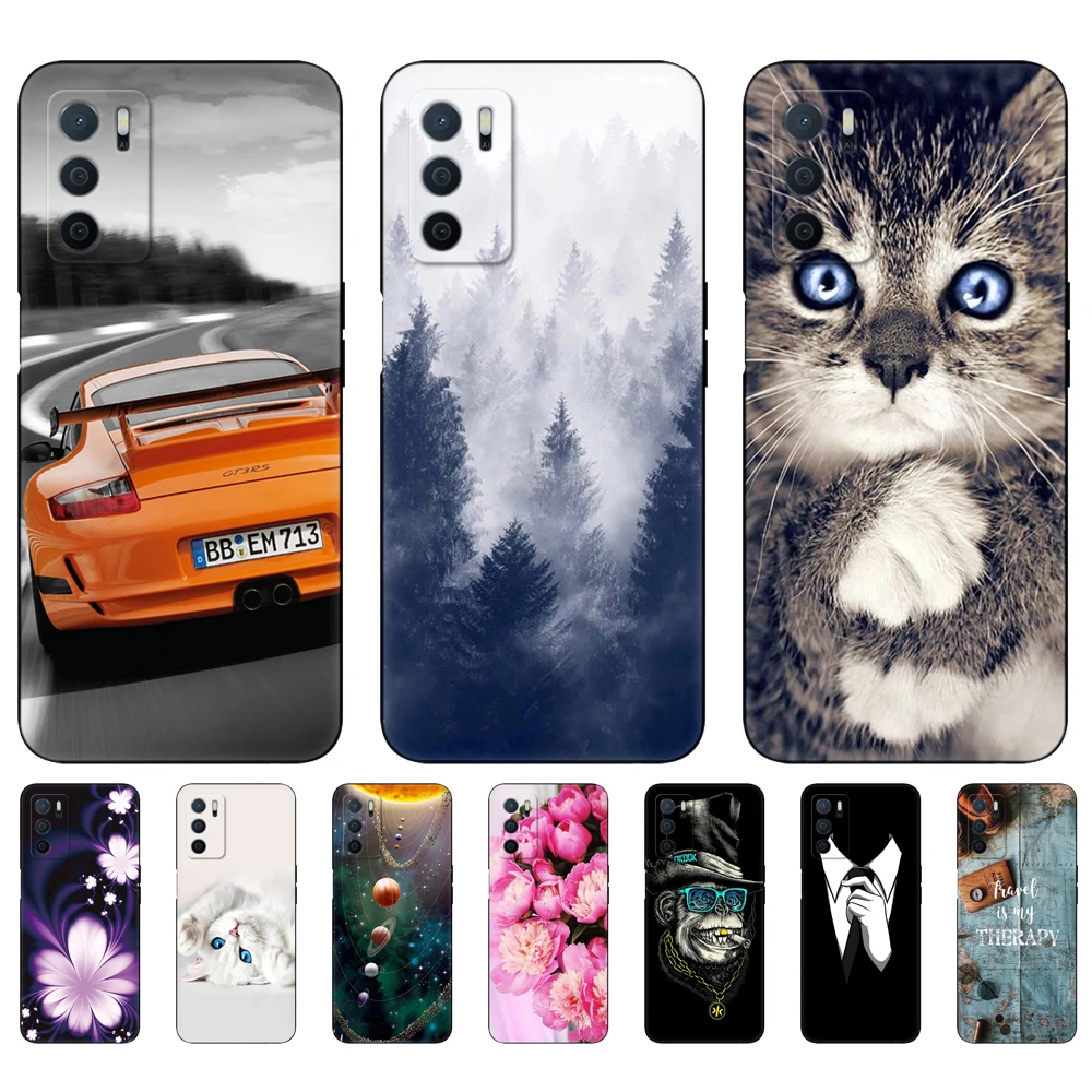 Чехол для OPPO A16 чехол A16S телефона задняя крышка OPPOA16 OPPOA16S бампер A 16 S силиконовый 6