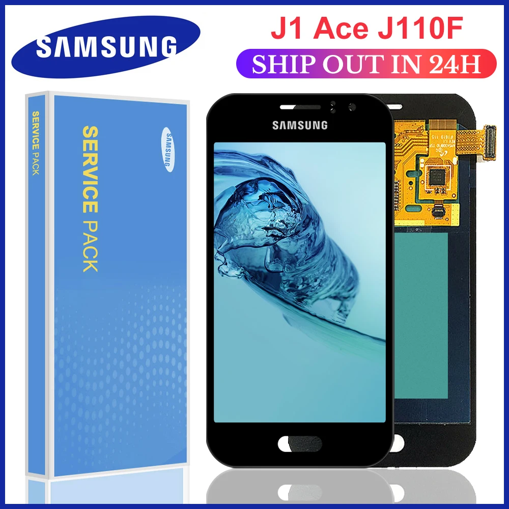 ЖК-дисплей Super AMOLED для SAMSUNG Galaxy J1 Ace дисплей J110 J110H J110F J110M сенсорный экран