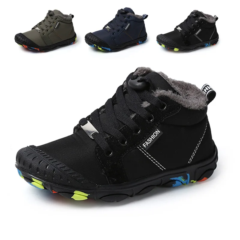 

Speed Sell 2019 Autumn And Winter Snow Boots Men Padded Child Models plus Cotton Warm Comfortable Anti-slip
