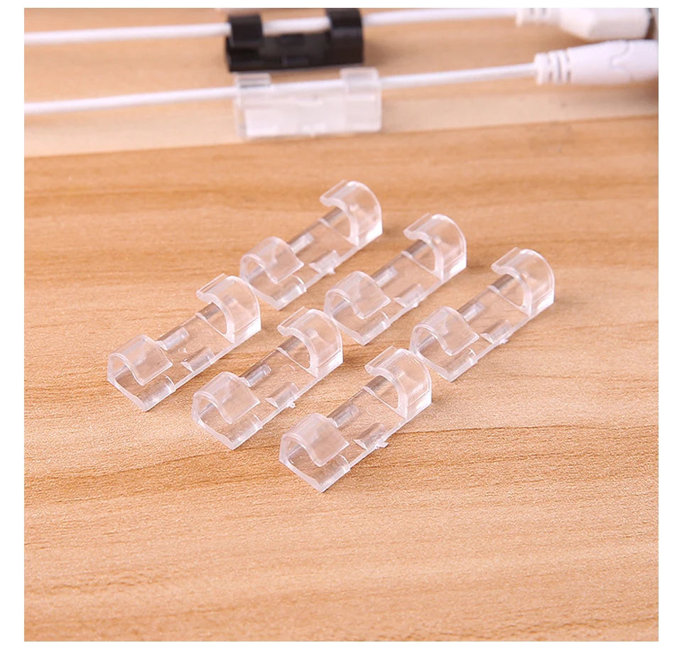 Cable Winder Wire Management Cable Organizer Desktop & Workstation Cord Clips Management Holder Data Telephone Line Sleeve (14)