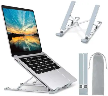 

Laptop Stand, Aluminum 9-Angles Adjustable Ventilated Cooling Notebook Stand Mount Compatible with MacBook Air Pro, Lenovo, Dell