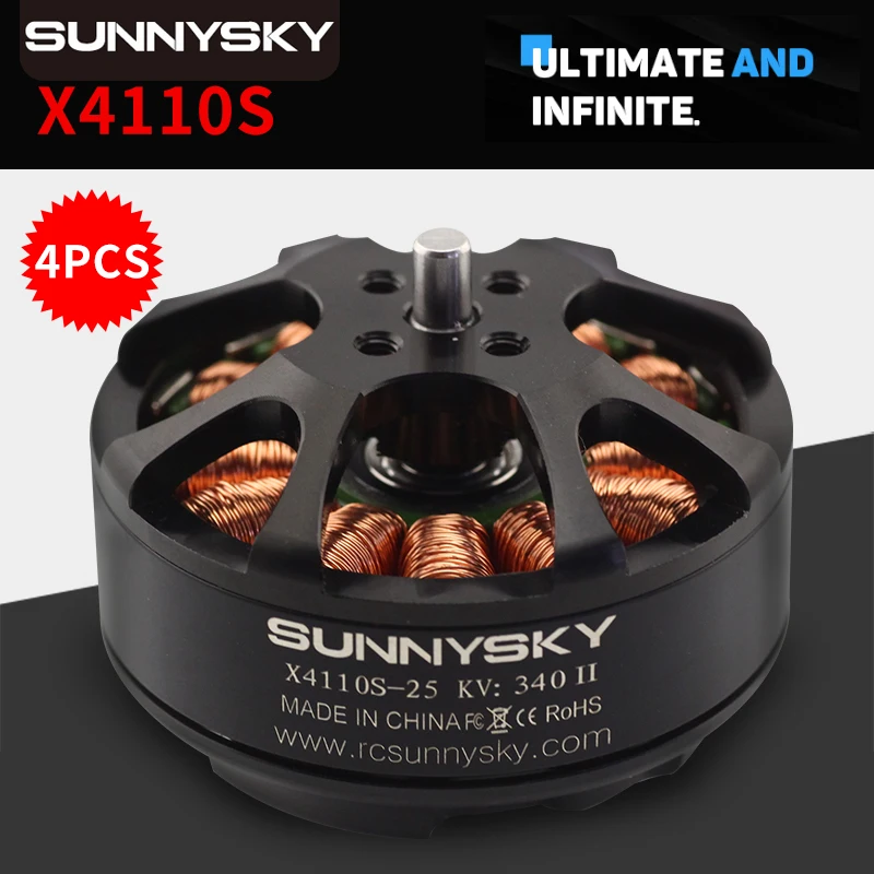 4 шт./лот SUNNYSKY X4110S 400KV 580KV 680KV 4S-6S бесщеточный дисковый двигатель для многовинтового