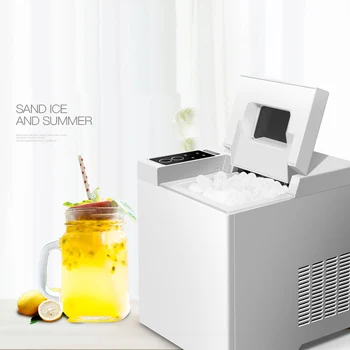 

15Kg ice machine automatic commercial household small tea shop desktop round ice making machine mini