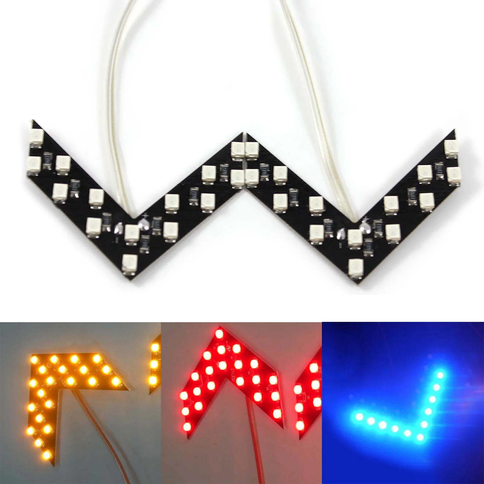 2 шт. модный стиль 14 SMD Светодиодная панель со стрелкой автомобильный зеркальный