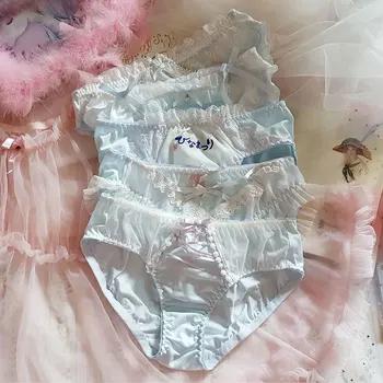 

pantalones de mujer girl blue olita girls lovely sexy lace embroidery falbala underwear panties tanga thong