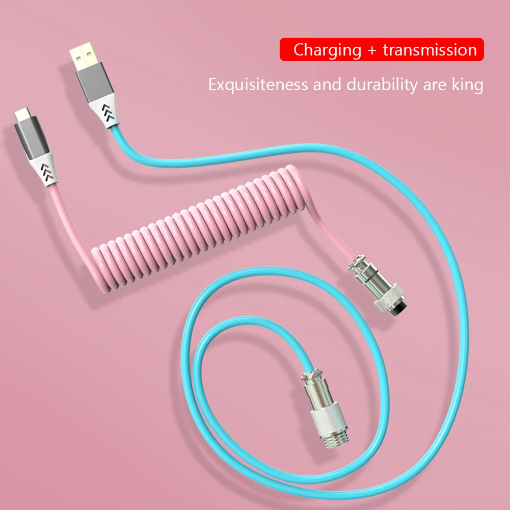 Oryginalny typ C kabel USB klawiatura mechaniczna spirala 1.7M niestandardowy kabel do gier zwijany Aviator kabel do transmisji danych zatyczka powietrzna 6 Oryginalny typ C kabel USB klawiatura mechaniczna spirala 1.7M niestandardowy kabel do gier zwijany Aviator kabel do transmisji danych zatyczka powietrzna 6