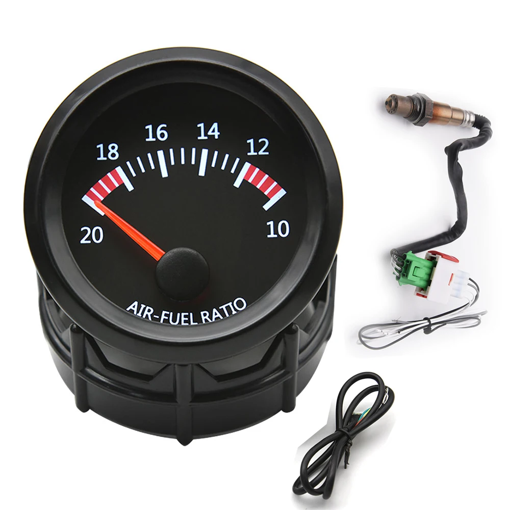 Car 52MM Air Fuel Ratio Gauge 12V Racing Meter Indicator with Narrow O2 Oxygen Sensor 0258006028 Pod CUp | Автомобили и мотоциклы