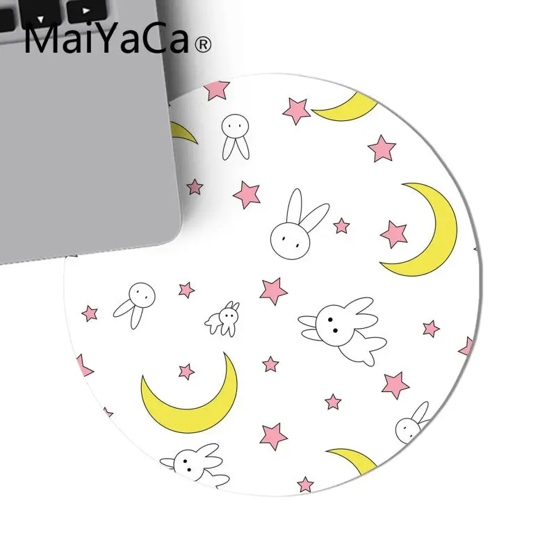 Maiyaca Подарочный коврик для мальчика Сейлор Мун Кот Сделай Сам дизайн игровой круглый коврик для мыши игровая подкладка для коврика для ПК ноутбук для геймеров коврик для стола - Цвет: 22x22cm