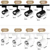 LED Track Light 110v 220v Set Track Lamp Spot Lighting Fixture COB 12/20/30/40W Spotlight Rail For Store Kitchen Indoor 6