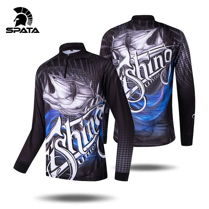 Новинка рыболовные рубашки SPATA для мужчин Джерси с длинным рукавом спортивная