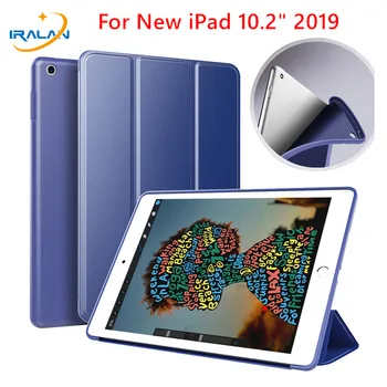 

Case For iPad 10.2 2019 Tablet Funda Silicone Soft Back PU Leather Smart Cover for iPad 10.2" 7th generation Case+Film+Stylus