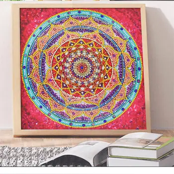 

5D DIY Full Drill Diamond Painting Resin Mandala Pendant Decoration Colorful Cross Stitching Embroidery Craft Kits Decor