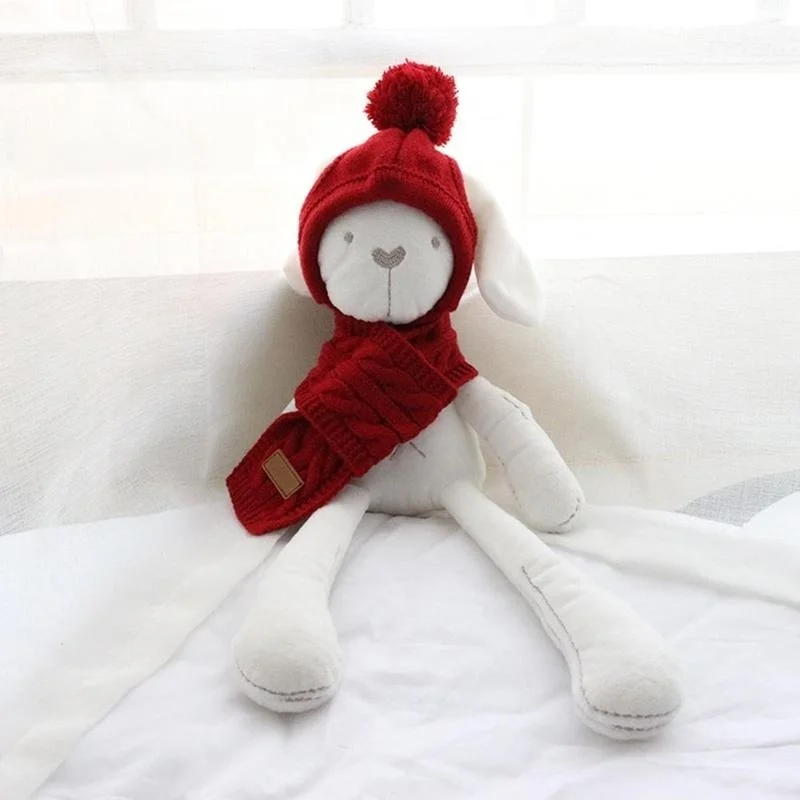 Hat For Dogs Winter Warm Stripes Knitted Hat+Scarf Collar Puppy Teddy Costume Christmas Clothes santa dog costume