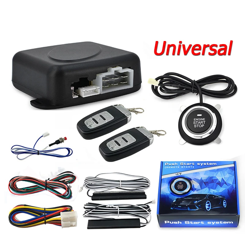 

CARCHET Car Alarm Engine Starline Push Button Start Ignition Switch Keyless Entry System Remote preheating refrigeration System