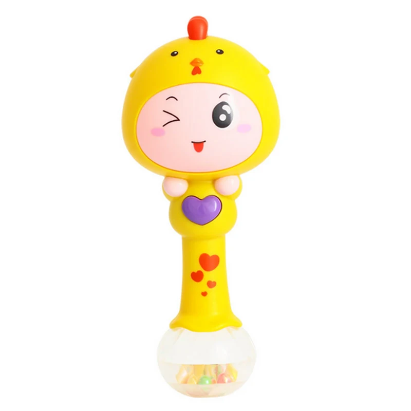 Забавные игрушки 12 животных Стиль 1 шт. Детские красочные пластиковые колокольчики погремушка с музыкальными детские игрушки для новорожденных мальчиков и девочек Подарки - Цвет: chicken