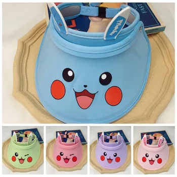 

Summer Children Sun Hat Cute Pikachu Cricket-Cap Baby Outdoor Sunscreen Cap Empty Top Hat 2-12 Years Old Baby Girl Pikachu Gifts