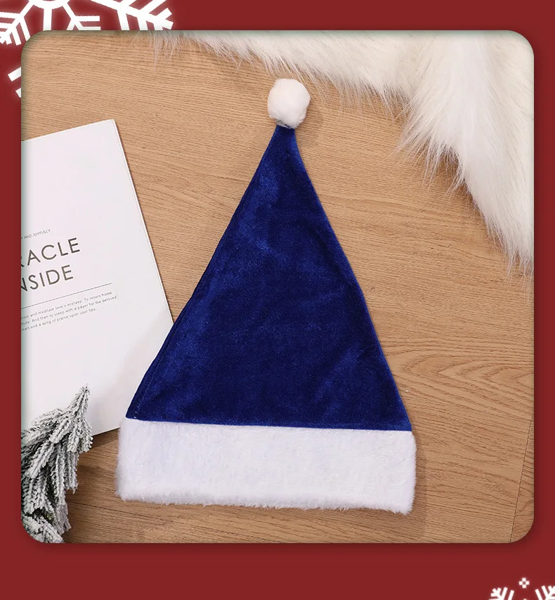 New Year Thick Christmas Hat Adults Kids Christmas Decorations for Home Xmas Santa Claus Gifts Navidad Decor Winter Caps