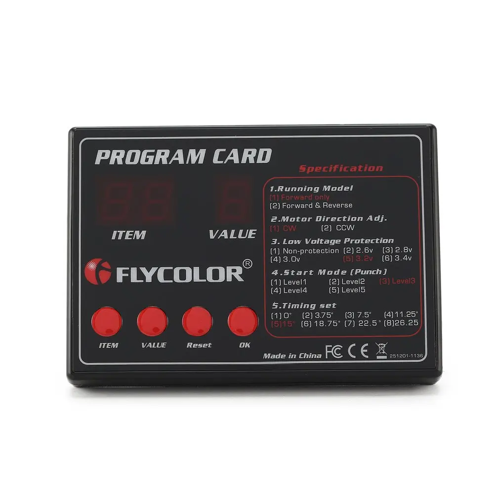 

Original FLYCOLOR Fly Monster Programing Card for Remote Control RC Boats Ship Flycolor ESC Electronic Speed Controller