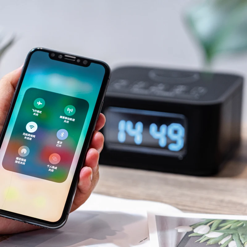 Беспроводная зарядная Колонка Homtime с fm радио Bluetooth колонки USB зарядное устройство