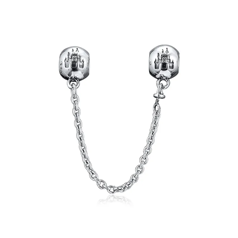

Fantasyland Castle Safety Chain Charm Silver 925 Jewelry for DIY Chain Bracelets Charm Beads for Jewelry Making Fashion Findings