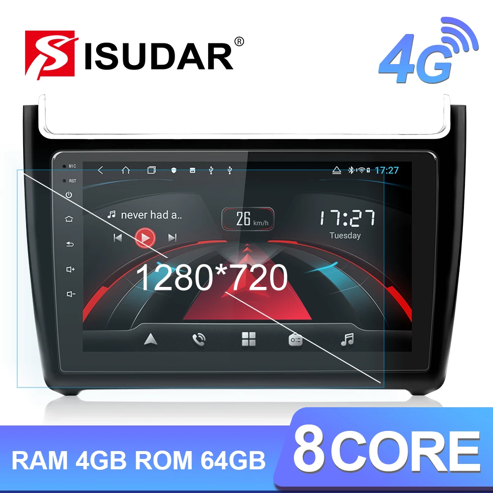 Isudar H53 4G Android 1 Din Auto Radio Für VW/Volkswagen/POLO Limousine 2009-2017 Auto Multimedia G