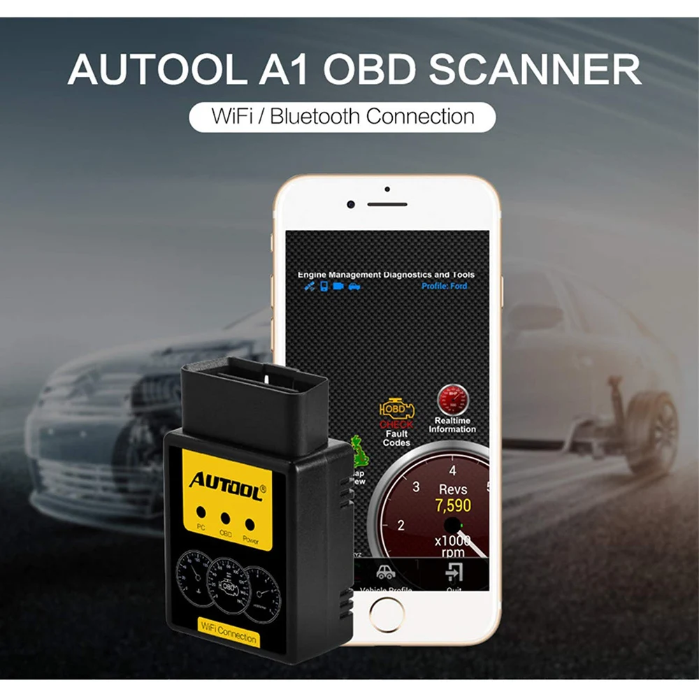 USEU OBD2 сканер Bluetooth сканирующий прибор obd-ii считыватель кодов сканирующий инструмент проверка двигателя световой код считыватель диагностический сканер для Android