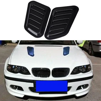 

1 Pair Car Front Engine Cover Sticker Car Decorative Air Outlet Flow Intake Scoop Turbo Bonnet Vent Cover Hood High Quality