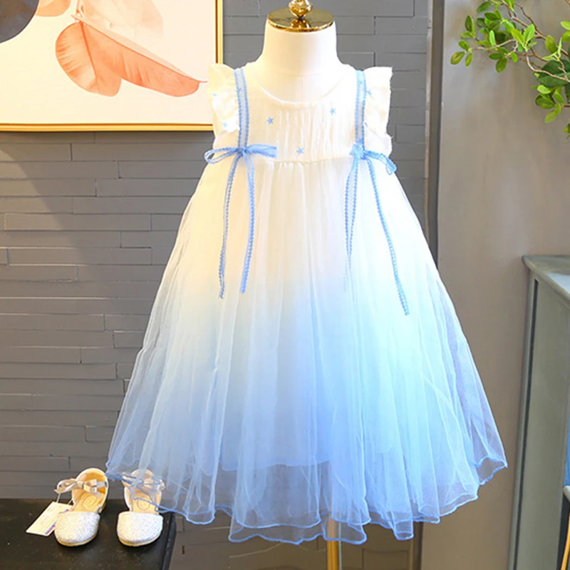Menoea/Новинка; осеннее элегантное бальное платье принцессы для девочек; блестящая детская одежда со звездами и блестками; платье принцессы для девочек; новое праздничное платье