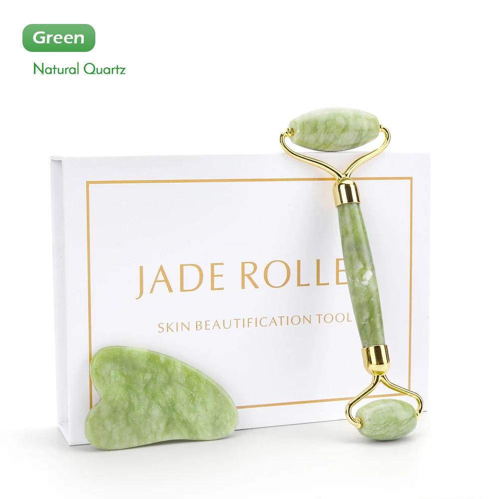 Natural Xiuyu Facial Massage Roller Guasha Scraping Board Set Double Heads Jade Stone Face Lift Body Slim Neck Thin Lift Tools| | - AliExpress