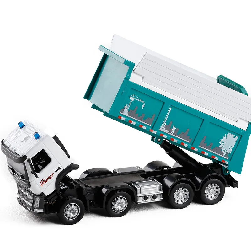 Best selling 1:50 engineering transport truck alloy model children's educational sound and light toy car free shipping | Игрушки и