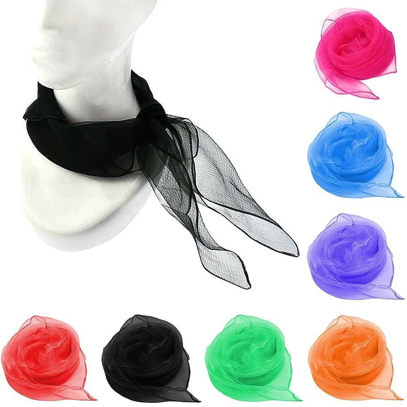 60cm*60cm Summer Scarfs Sun-proof Handkerchief Womens Candy Color Neck Shawl Beach Vacation Accessories Scarves |
