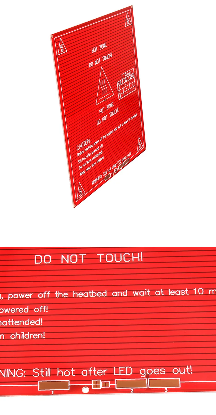 Red Heat Bed for 3D Printer 214mmx214mm Upgraded MK2B Heated Bed PCB Heatbed Dual 12V 24V Red MK2 HotBed For 3D Printer Parts (6)