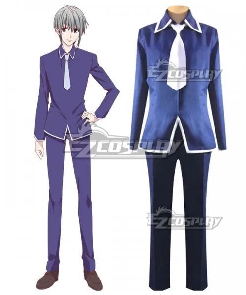 

Fruits Basket Season 2 Souma Yuki Adult School Uniform Set Unisex Outfit Halloween Suit Party Festival Cosplay Costume E001