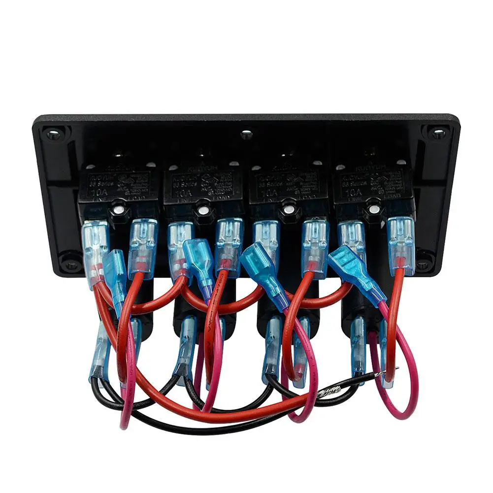 Автомобиль Лодка 12 V-24 V ВКЛ-ВЫКЛ тумблер светодиодный Сенсорный экран Панель 4 Количество переключений для автомобиля морской лодки RV яхты дом на колесах автобуса