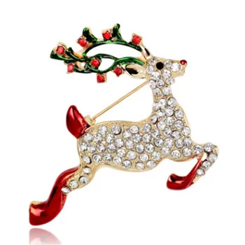 

GI-10 Running elk Brooch Christmas hot sale reindeer Brooch Christmas gift for women