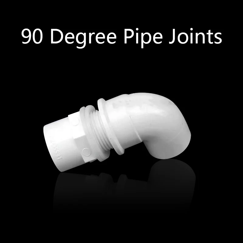 Heavy Duty Aquarium Elbow Bulkhead Connector 20 25 32mm PVC 90 Degree Pipe Joints Fish Tank Pond Outlet Drain Fitting 1 Pcs |