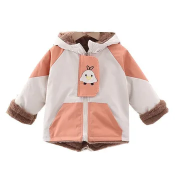 

Fashion Autumn Winter Baby Girls Clothes New Children Boys Thicken Hooded Jacket Toddler Casual Clothing Infant Kids Sportswear