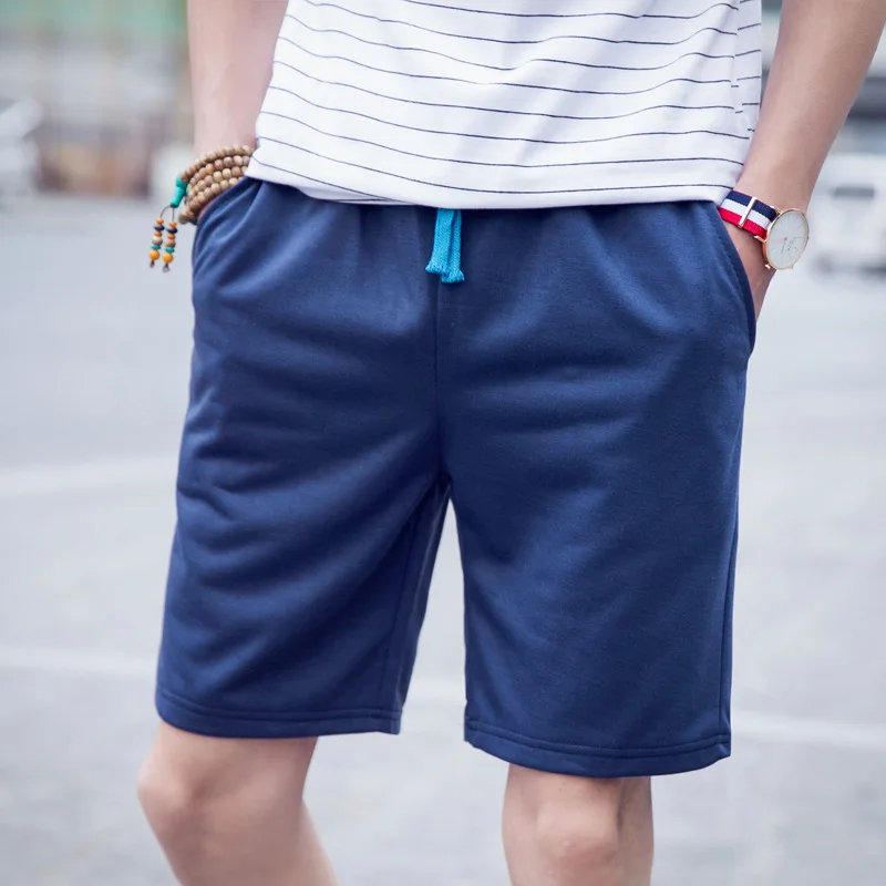 

2017 Summer Sports Shorts Men Cotton Beach Pants Lace-up Slim Fit Shorts MEN'S Casual Pants