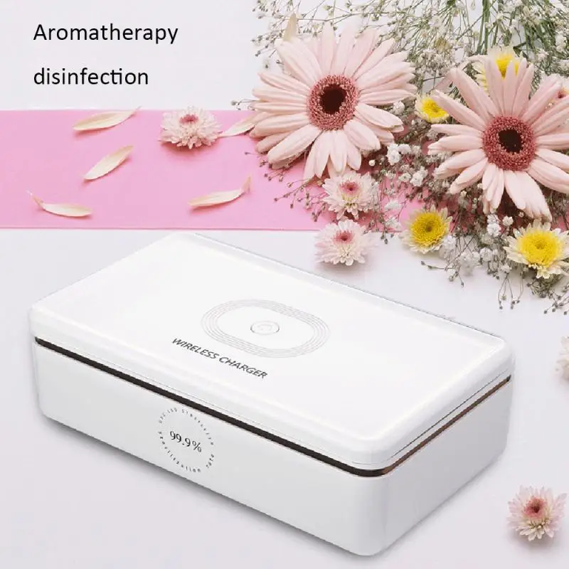 

UV Lights Fast Charger 3 in1 Disinfection Charger Smart Phone Cell Phone 15W Cordless For Mobile Phones Keys Jewellery