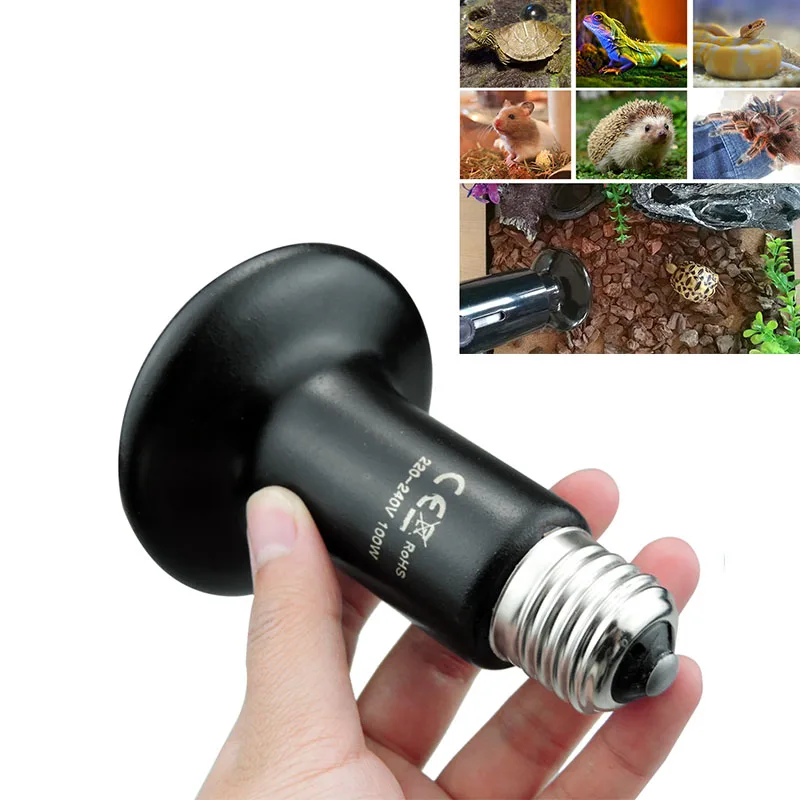 font b Pet b font Reptile Heating Lamp Infrared Ceramic Heating Bulb Reptile 25W 50W