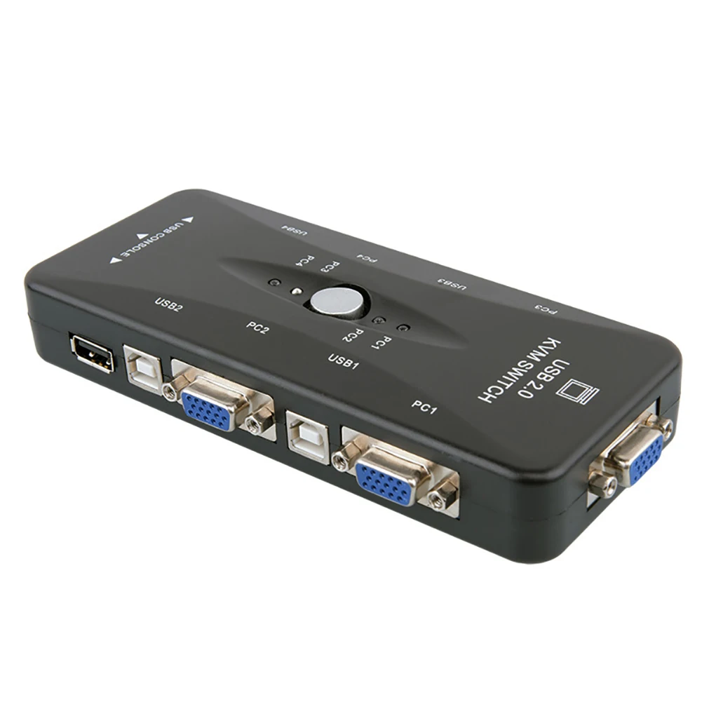 Квм-консоль с 4 портами USB 2 0 VGA сплиттер принтер мышь клавиатура флеш-накопитель