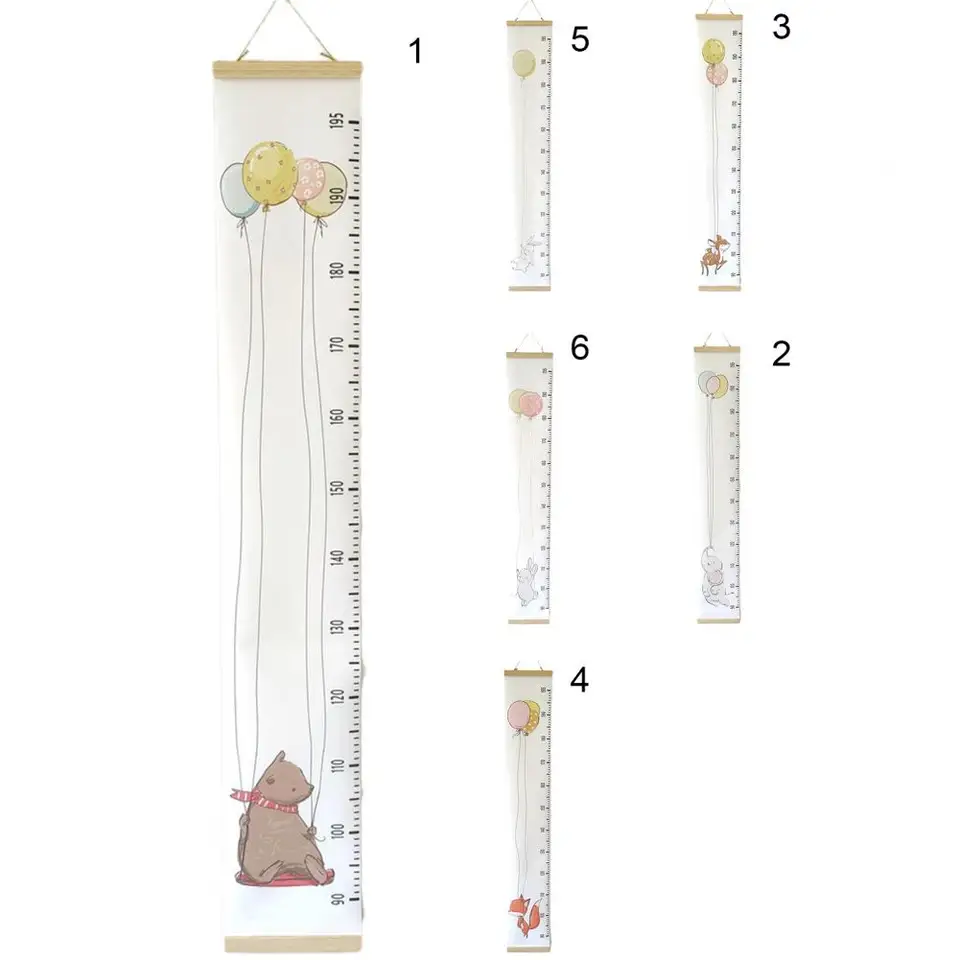 Tableau De Croissance Mural En Bois Pour Enfants MHJY - Règle De Mesure Avec Animaux Mignons - Déco Chambre Bébé Garçon Ou Fille - Suivi De Taille Facile